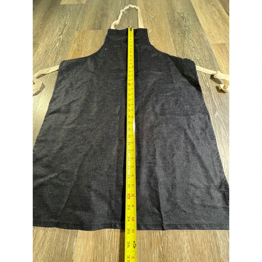 Unbranded Denim Bib Apron Unisex OS Indigo Blue Workwear Utility Pocket